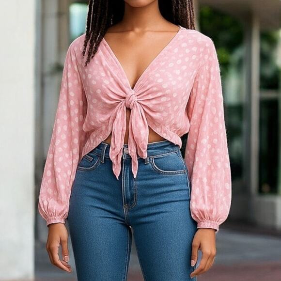 By Anthropologie Womens Top One Size Pink Cottagecore Romantic Blouse Fairycore - Picture 11 of 11